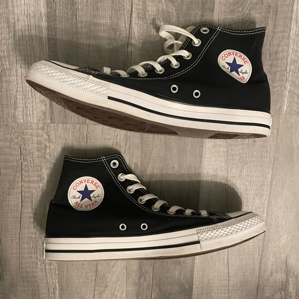 Black Converse high tops M9/W11